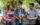 Group of diverse colleges students walking to class