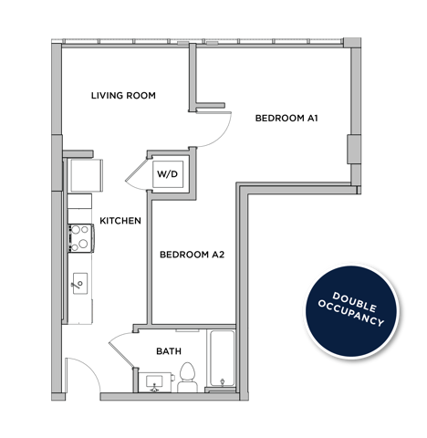A5 - 1x1 Floor plan