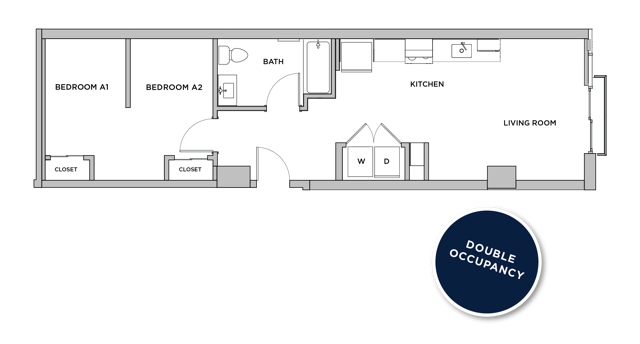 A8 - 1x1 Floor plan