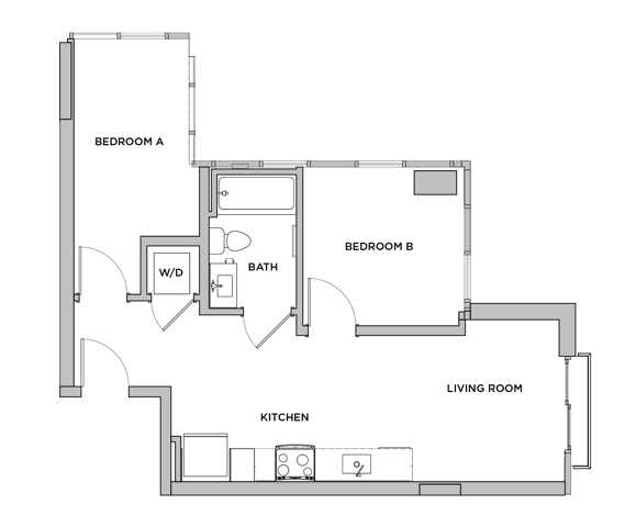 B3 - 2x1 Floor plan