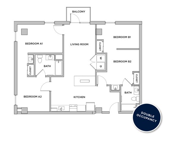 B11 - 2x2 Floor plan