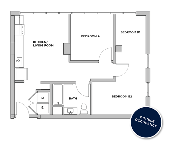 B12 - 2x1 Floor plan