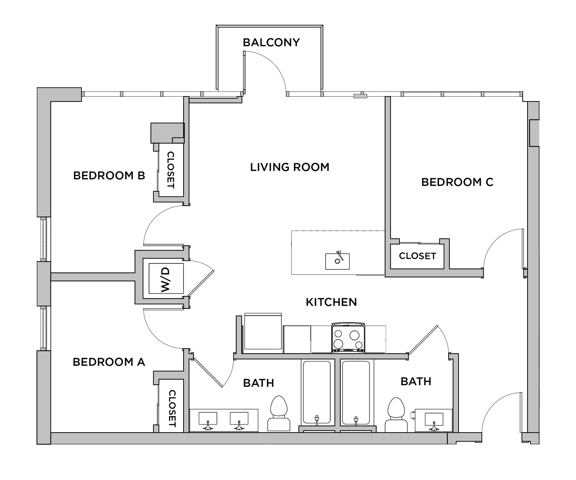C1 - 3x2 Floor plan