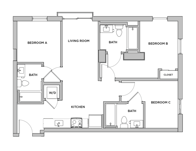 C2 - 3x3 Floor plan