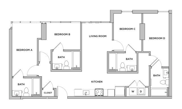 D3 - 4x4 Floor plan