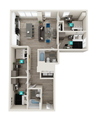D10 - 4x2 Floor plan