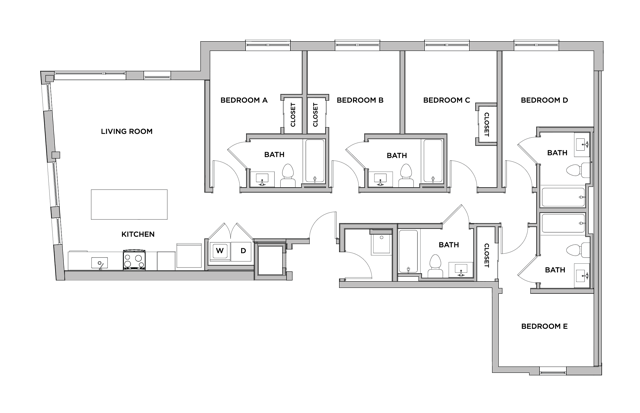 E2-M - 5x5 Floor plan