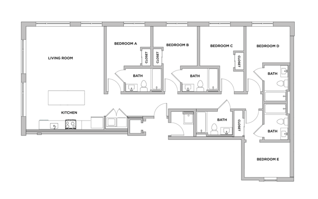 E3-M - 5x5 Floor plan