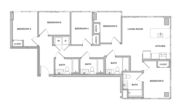 E4 - 5x4 Floor plan